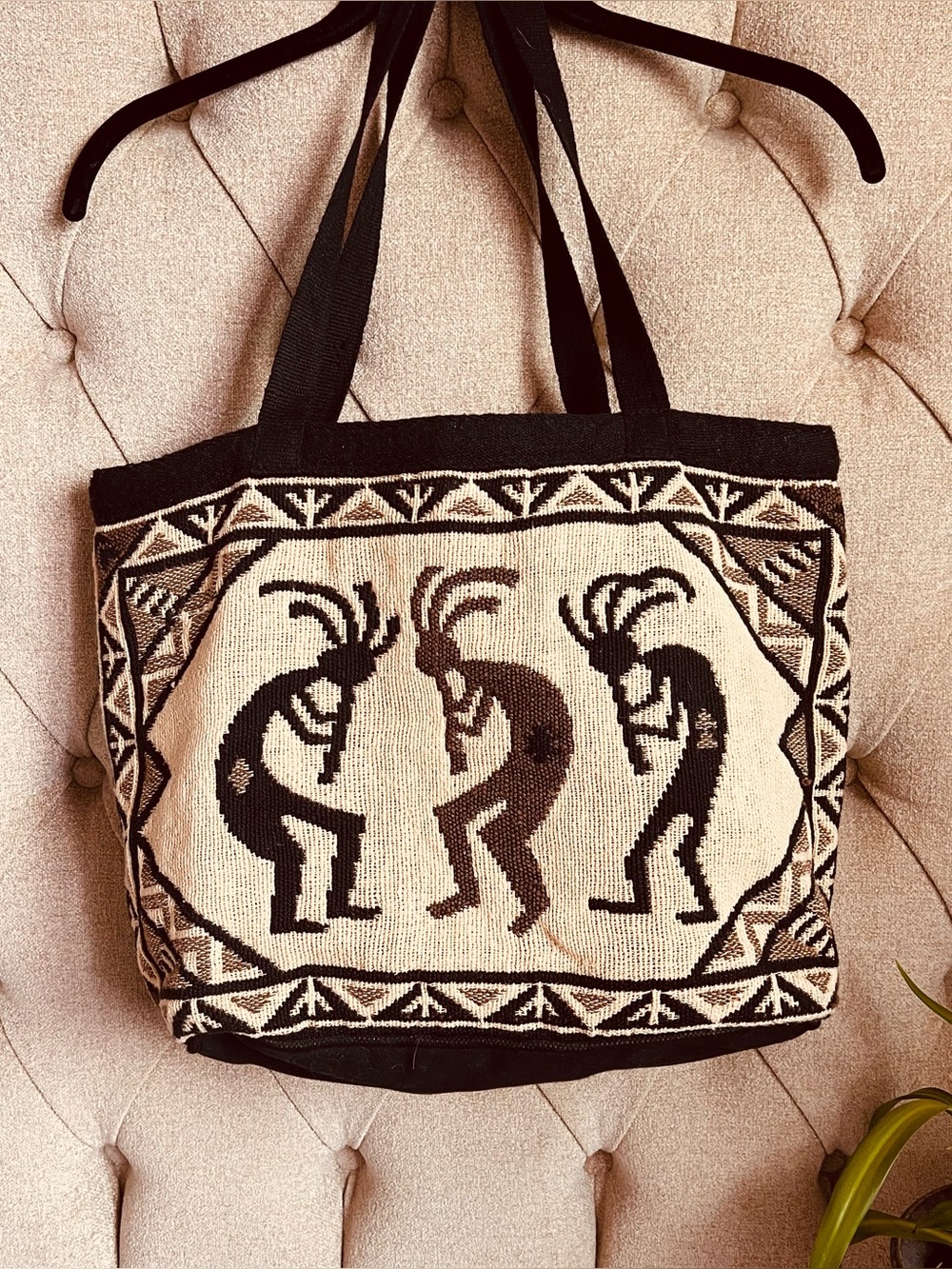 El Paso Saddleblanket Co. Kokopekli Embroidered Bag southwestern